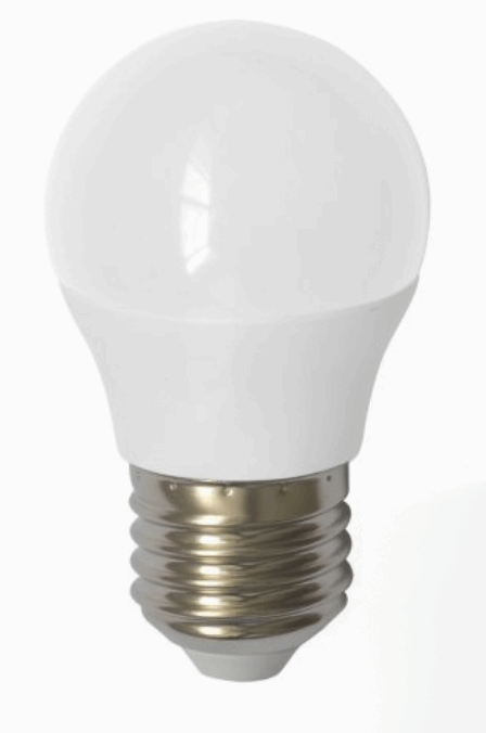 Bombillo LED de 5 watts G45, Luz blanca, 90-140V, con regulador de intensidad – TekLed 527-013164
