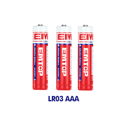 Paquete con 4 baterías alcalina tamaño AAA Emtop EALB3001