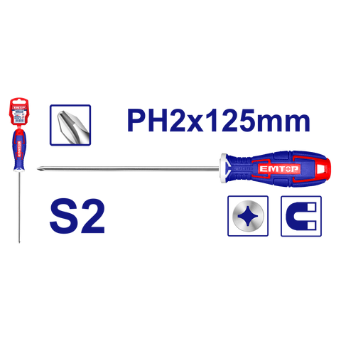 Destornillador en estrella PH2x125mm