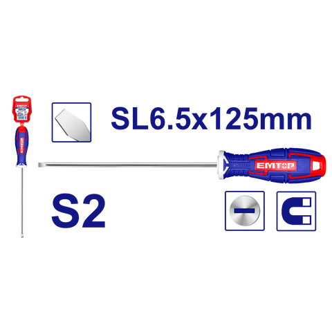 Destornillador plano SL6.5x125mm