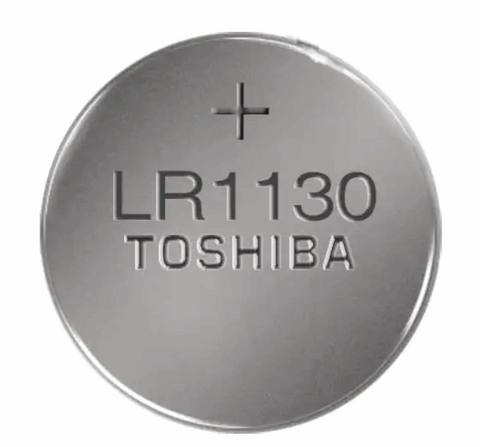 Batería alcalina tipo botón LR1130 de 1.5V marca Toshiba