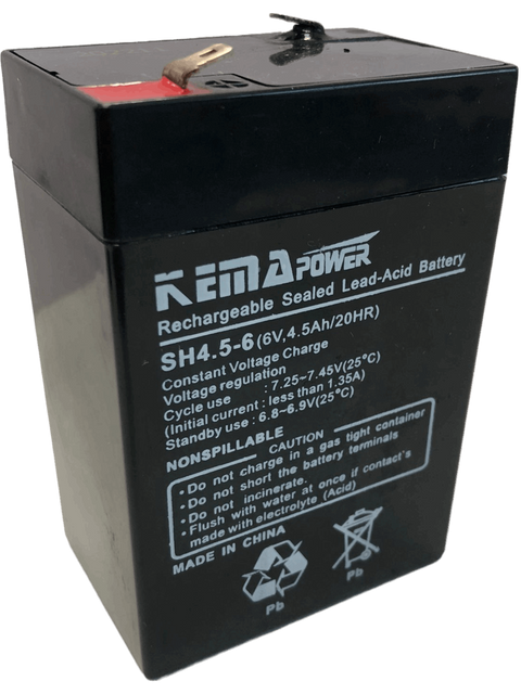 Batería sellada de ácido plomo Kema SH4.5-6 de 6V 4.5Ah