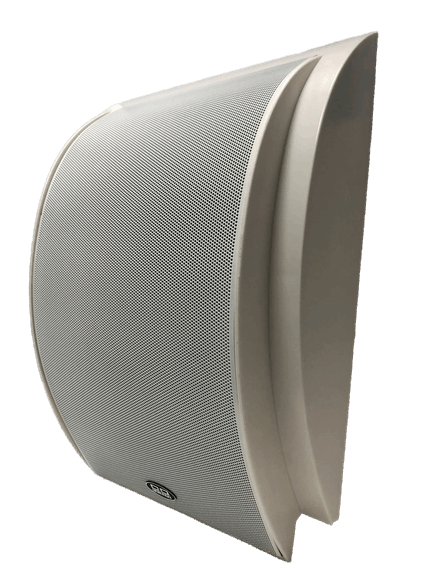 Bocina de pared de 6W, línea de 100V, para Sistemas de música ambiental y de voceo, en color blanco – LBG-503C