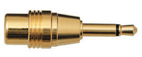 Adaptador Gold; enchufe mono de 1/8" a conector RCA