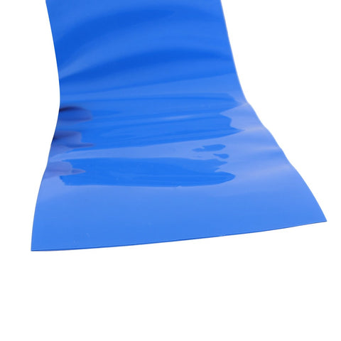 Pie de tubo de PVC termoencogible, ancho plano de 200mm.  Color azul – HS-200BL