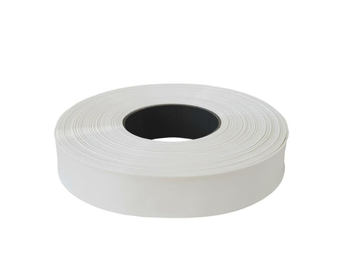 Pie de tubo de PVC termoencogible, ancho plano de 20mm.  Color blanco – HS-20W