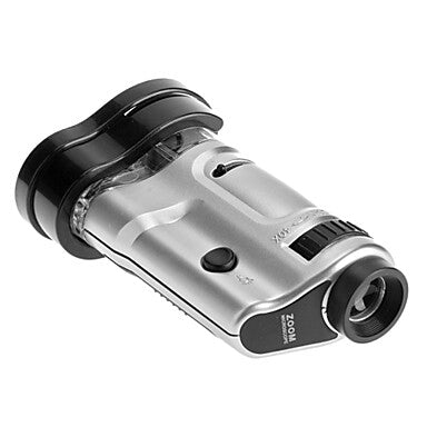 Lupa microscopio portátil con luz y aumento de 20x-40x – 10081-8