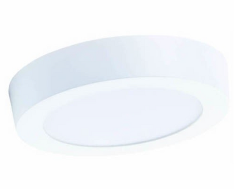 Panel LED redondo de 12 watts, luz neutra, montaje superficial, acabado en color blanco, 100-277V – TekLed 165-03951