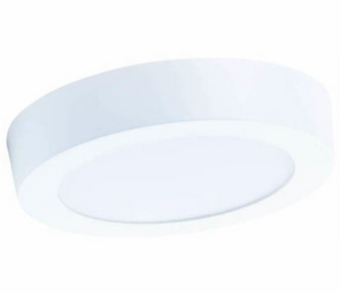 Panel LED redondo de 12 watts, luz blanca, montaje superficial, acabado en color blanco, 100-277V – TekLed 165-03952