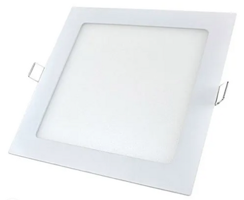 Panel de LED cuadrado de 18 watts, luz amarilla, empotrable, acabado en color blanco, 85-265V – TekLed 165-15630