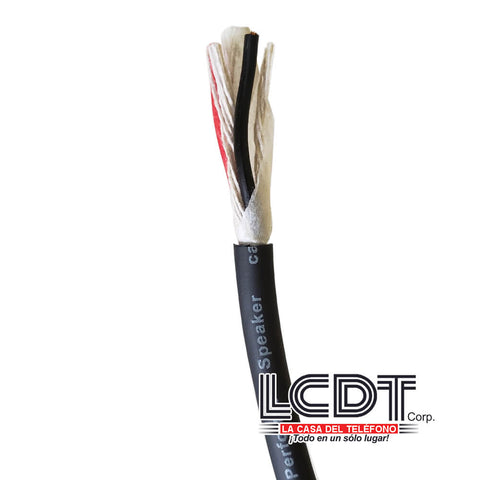 Pie de cable blindado para audio calibre 16, funda negra flexible libre de oxígeno – PC-16