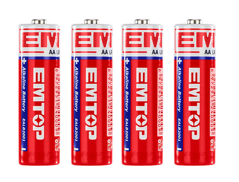 Paquete con 4 unidades de batería alcalina tamaño AA – EMTOP EALB2001