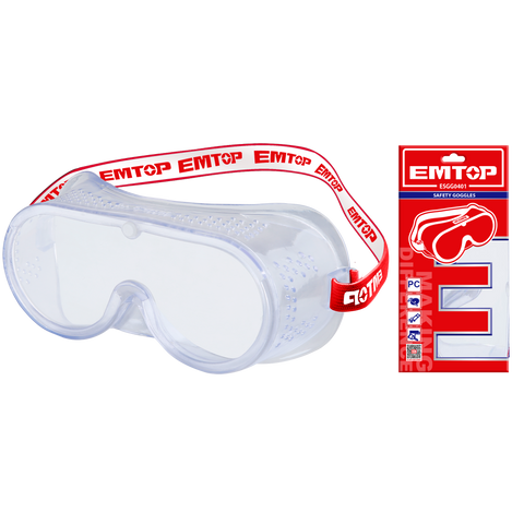 Gafas de seguridad con marco de PVC flexible - EMTOP ESGG0401