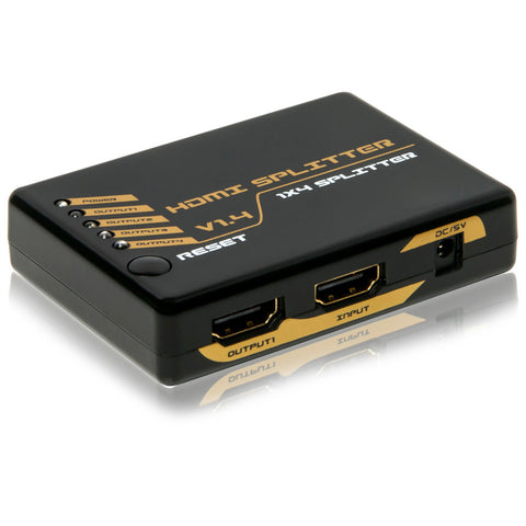 Distribuidor HDMI de alta velocidad 1 entrada 4 salidas, hasta 10.2 Gbps – Quest HDI-4414
