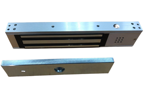 Cerradura magnética, retención de 600lbs, indicador LED, contactos NO/NC/COM, buzzer, para puerta individual, 12 ó 24V – JS-280SF Junson