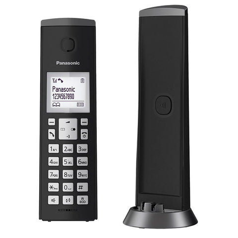Teléfono Inalámbrico DECT con pantalla de 1.5”, identificador de llamadas y altavoz – KX-TGK210 Panasonic color negro