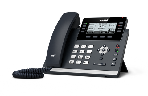 Teléfono IP Yealink SIP-T43U con 12 cuentas SIP, 2 puertos Gigabit, PoE, audio HD