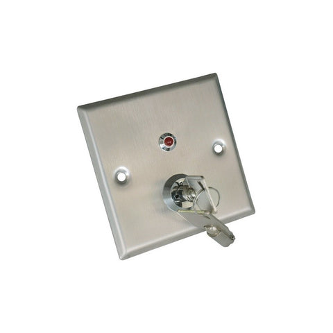 Botón de salida con interruptor de llave tubular, luz LED, placa de acero inoxidable, resistente al agua – YKS-701L
