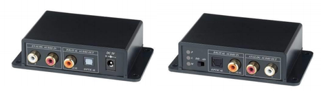 Convertidor bidireccional de audio digital optico (coaxial o toslink) a analógico ( L/R ) – Kuwes AC01