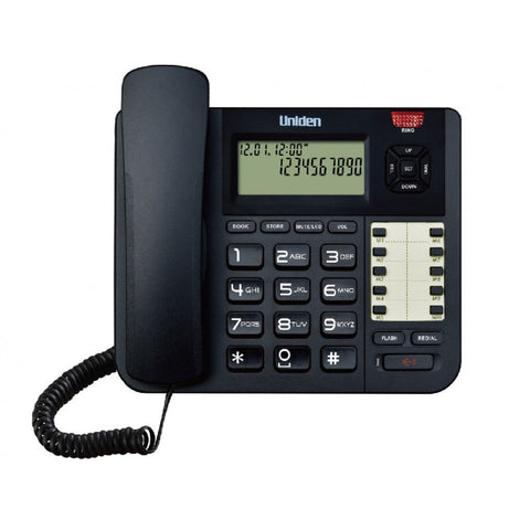 Teléfono ejecutivo de escritorio, con pantalla, altavoz, memoria para discado rápido – Uniden CE8402