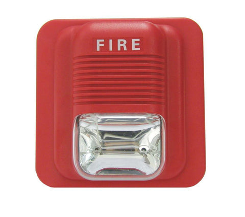 Sirena con luz estroboscópica para panel de alarma contra incendio – CV-FS082