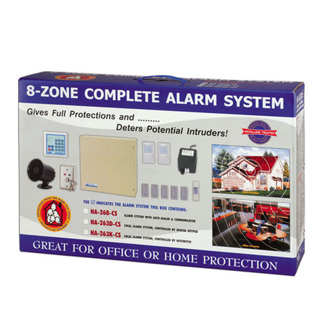 Kit de Alarma Contro Robo Alámbrica/Cableada de 8 Zonas – HA-263D-CS