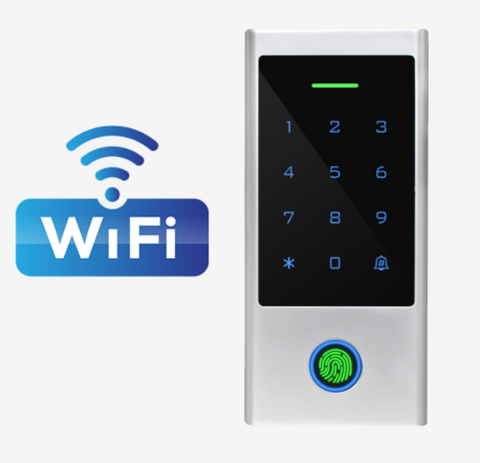 Control de acceso por huella, Wifi, RFID y contraseña, posee teclado táctil, es waterproof y antivandálico, funciona como lector Wiegand, y tiene función de esclusa – Secukey HF1-WIFI