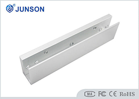 Soporte U para cerradura magnética de 600 libras, para puerta de vidrio sin marco – JS-280U Junson