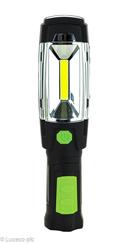 Lámpara de inspección con luz led blanca recargable, instalación ajustable – Luceco LILT30R65