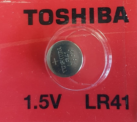 Batería alcalina AG3 ó LR41 marca Toshiba