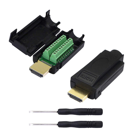 Paquete con 2 conectores HDMI de reemplazo, no requiere soldadura