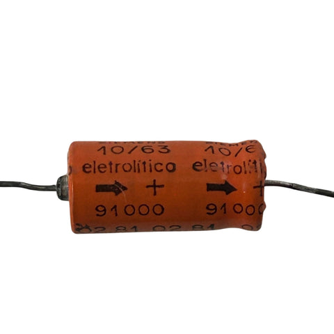 Capacitor electrolítico Siemens 10 microfaradios 63 voltios