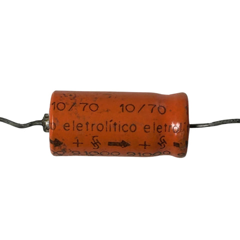 Capacitor electrolítico Siemens 10 microfaradios 70 voltios