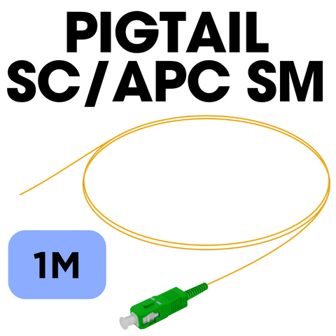 Pigtail de fibra SC/APC simplex SM 1M Kuwes 12-OUS344#1M