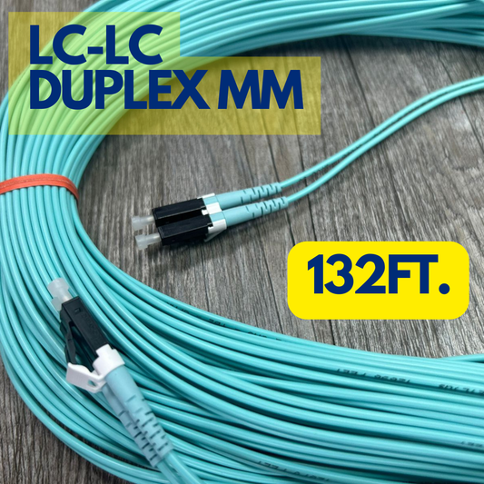 Patch Cord de fibra MM dúplex LC - LC de 132 pies – JFFB3737132MFCI-S
