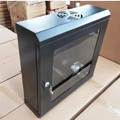 Gabinete de 2U con puerta de vidrio