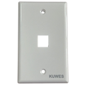 Tapa de pared de 1 puerto Kuwes 3001-29/WH
