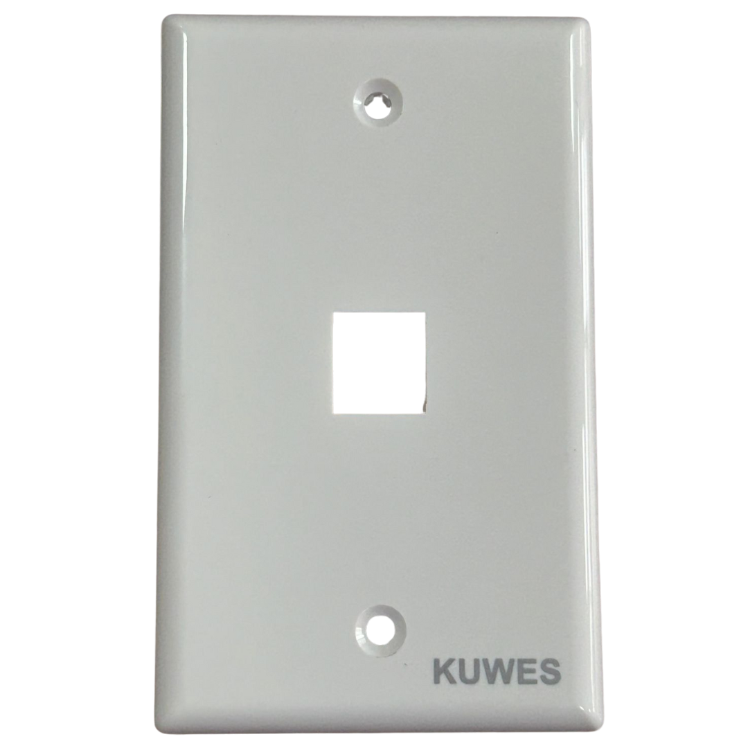 Tapa de pared de 1 puerto Kuwes 3001-29/WH