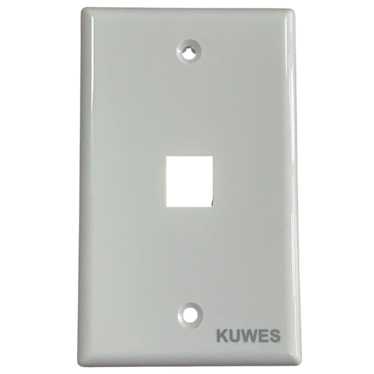 Tapa de pared de 1 puerto Kuwes 3001-29/WH