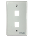 Tapa de pared de 2 puertos Kuwes 3002-29/WH
