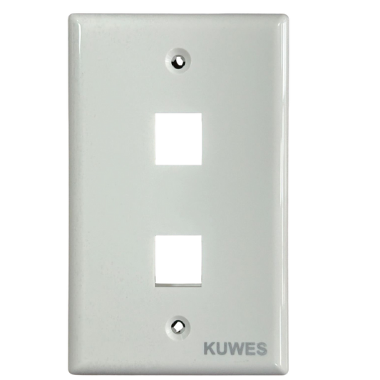 Tapa de pared de 2 puertos Kuwes 3002-29/WH