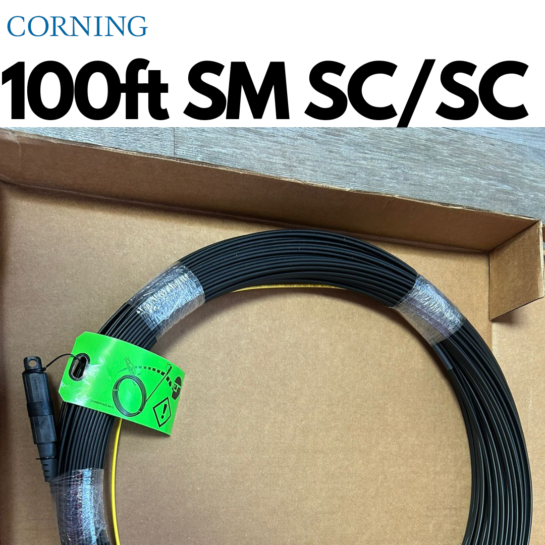 100pies de Fibra óptica preconectorizada monomodo SC/SC para exteriores