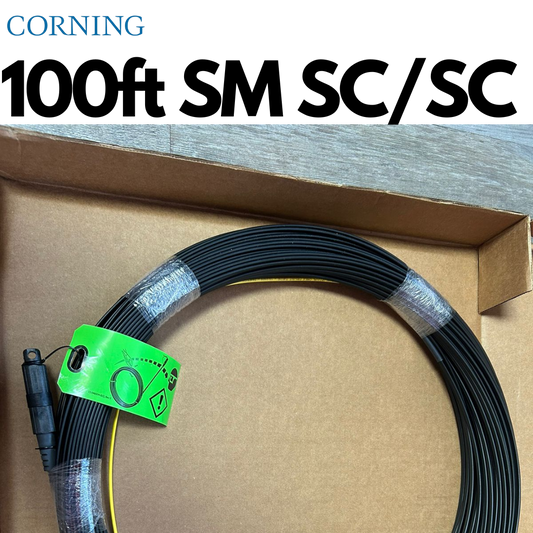100pies de Fibra óptica preconectorizada monomodo SC/SC para exteriores