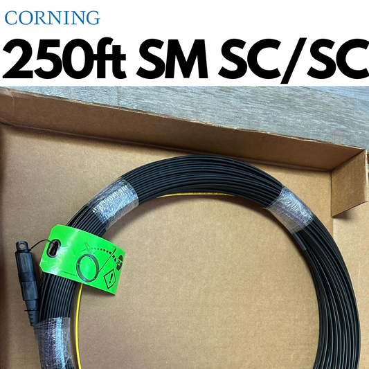250pies de Fibra óptica preconectorizada monomodo SC/SC para exteriores