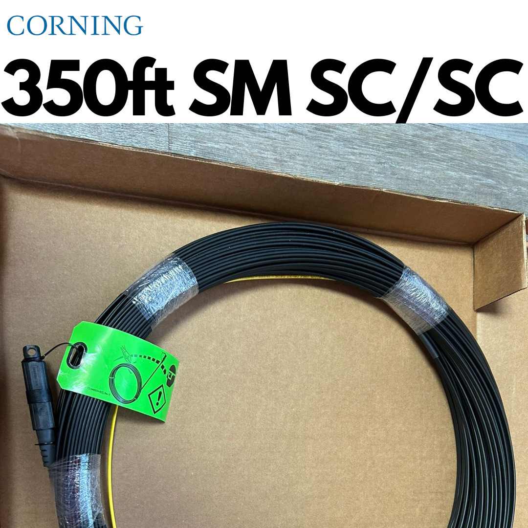 350pies de Fibra óptica preconectorizada monomodo SC/SC para exteriores