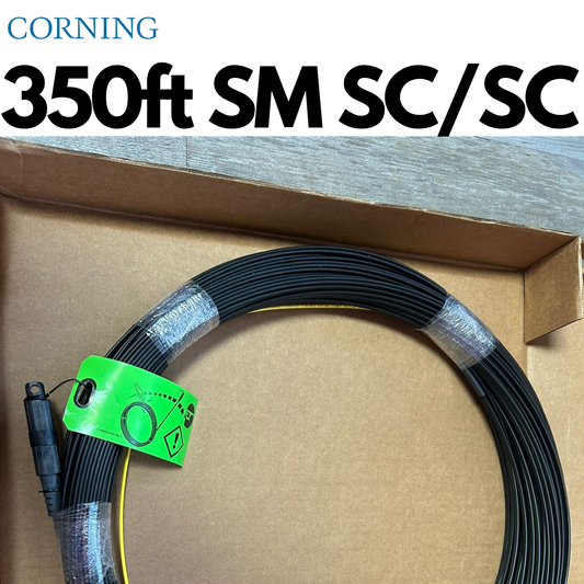 350pies de Fibra óptica preconectorizada monomodo SC/SC para exteriores