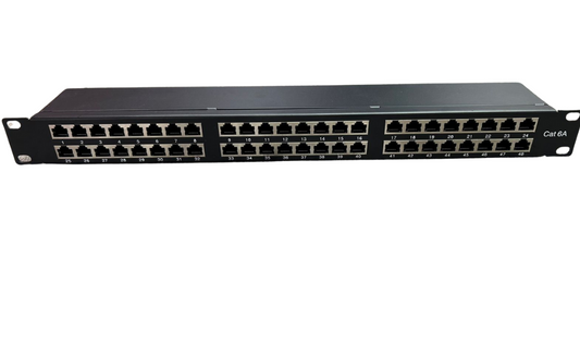 Patch panel CAT6A blindado de 48 puertos