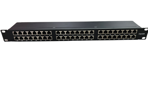 Patch panel CAT6A blindado de 48 puertos