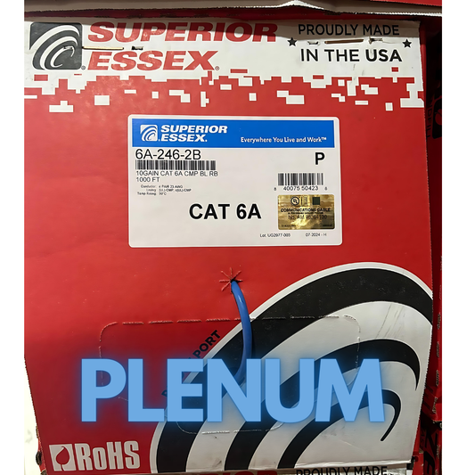 Cable Plenum CAT6A azul Superior Essex 6A-246-2B