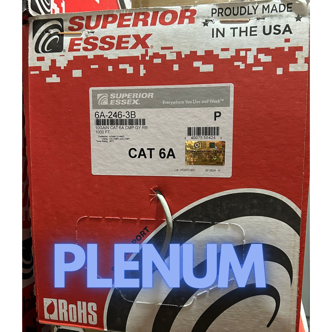 Cable Plenum CAT6A gris Superior Essex 6A-246-3B